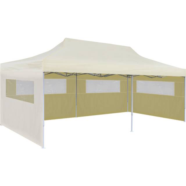 foldbart pop up-festtelt 3 x 6 m cremefarvet