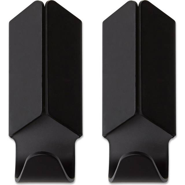 HAY - Volet Coat Hook Set of 2 - schwarz/eloxiert/BxH 3,5x8cm/2 Stück - black (3.5 x 8.0cm)