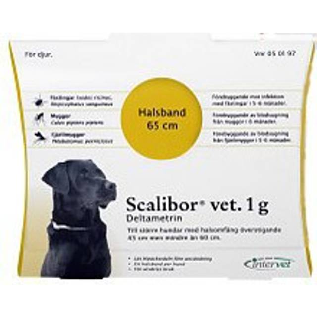 Scalibor vet., medicinskt halsband 1 g MSD Animal Health Sweden AB, 65 cm