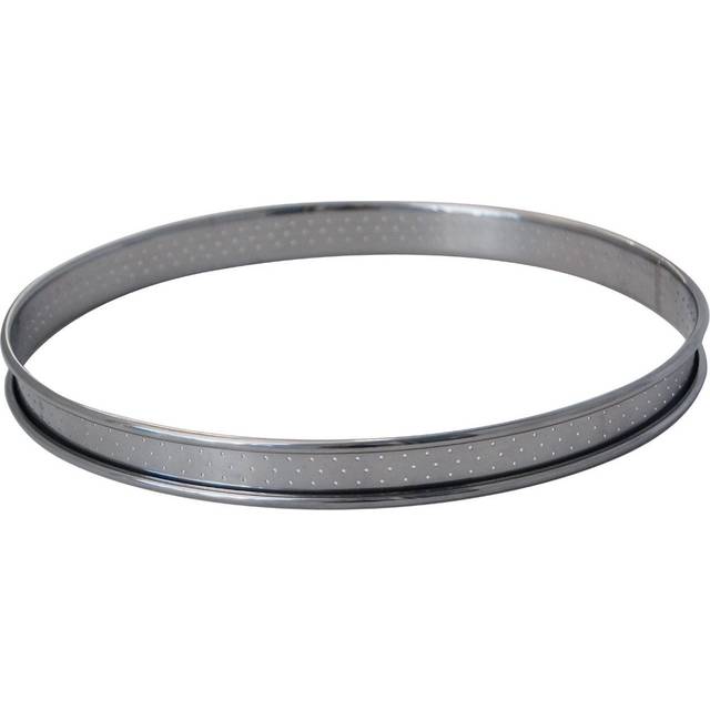 De Buyer Perforated Tart Ring Rolled Edge 220mm