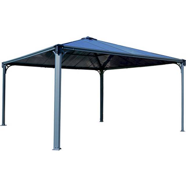 14'x14' (4.2x4.2m) Palram Canopia Palermo 4300 Grey Garden Gazebo