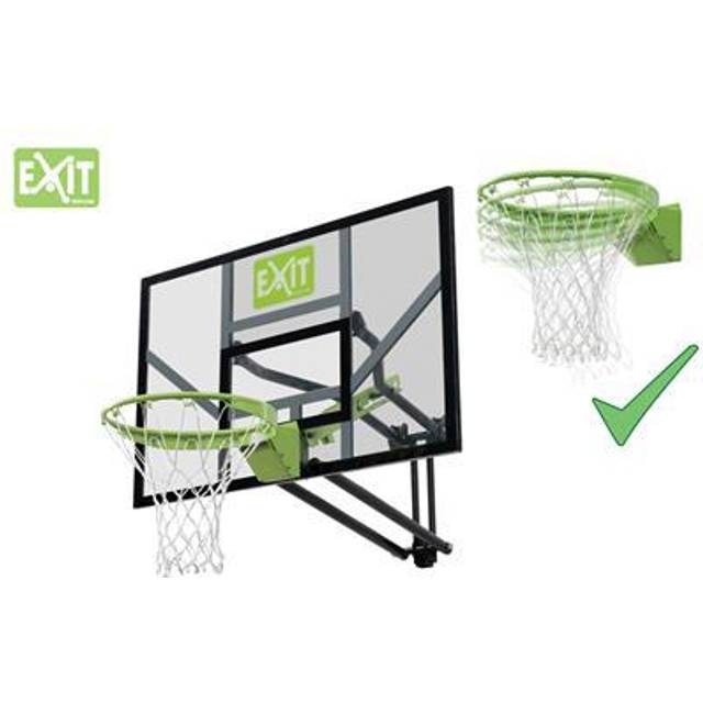 EXIT Galaxy wall-mounted basketball backboard with dunk hoop - green/black