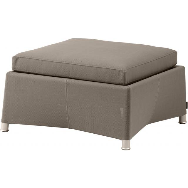 Cane-Line - Diamond Outdoor Stool - graphit, grau/Stoff Cane-line Natté/Gestell Cane-line Weave, Aluminium/BxHxT 70x40x70cm - grey (40.0 x 70.0 x 70.0cm)