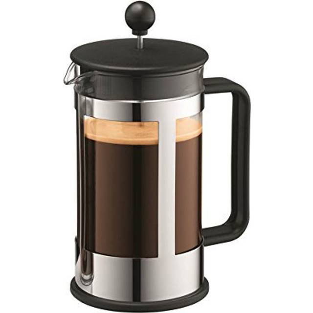 Bodum 11751-16 kolvkaffebryggare med 8 koppar, rostfritt stål, 10,3 x 17,5 x 22,5 cm