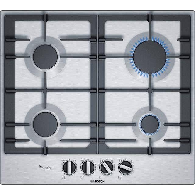 4242002837468 bosch serie 6 pcp6a5b90 hob black, stainless steel built-in gas 4