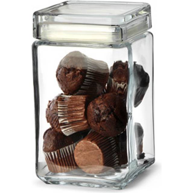 Square Clear Biscotti Jar 1.5Ltr (1 x 6)
