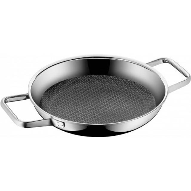 WMF Serving Pan Coated Ã 24Cm|Black Resist Stainless Steel Handle Multilayer Material with Honeycomb Structure Suitable for Induction Hand W