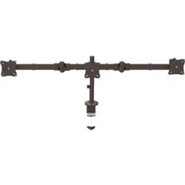 StarTech.com Desk Mount Triple Monitor Arm - Ergonomic VESA 3 Monitor Mount up to 27" - Articulating & Height Adjustable Pole Mount - Tilt/Swivel/Rotate LCD/LED Screen - Desk Clamp/Grommet