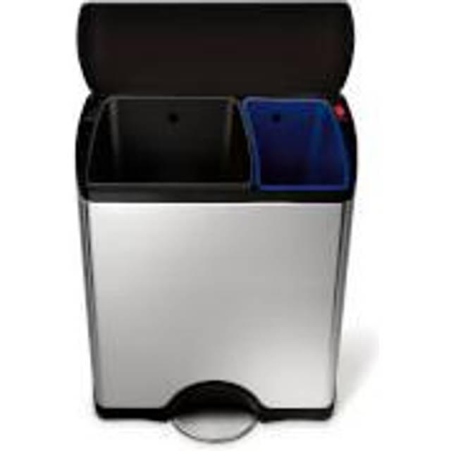 Simplehuman 46L (30/16) Rectangular Recycler, Brushed Stainless Steel (46L)