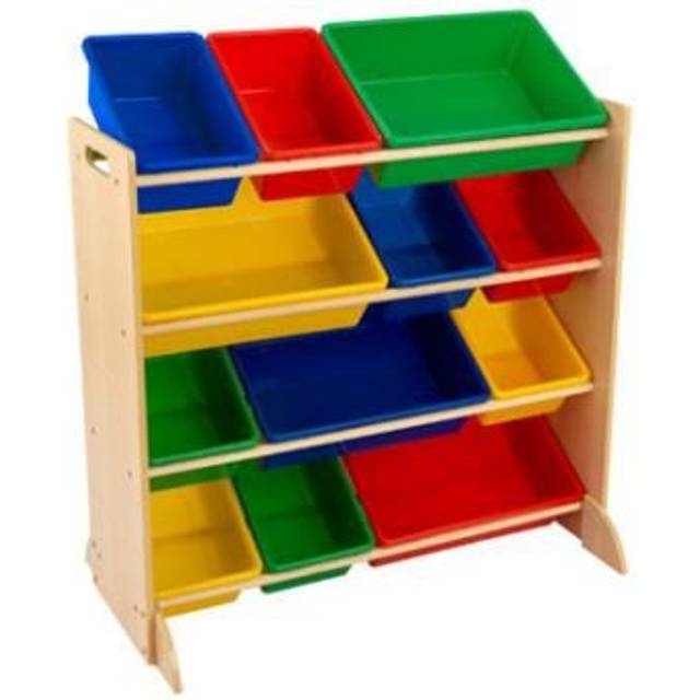 Sort It & Store It Toy Organiser with Bins - Oak (100.33cm H X 46.99cm W X 83.19cm D)