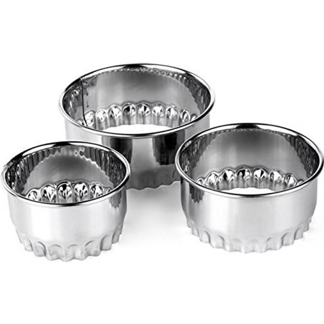 Tala Crinkle Stainless Steel Cookie & Pastry Cutters, Set of 3