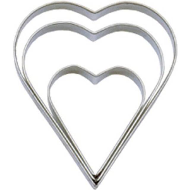 Tala Heart Stainless Steel Cookie & Pastry Cutters, Set of 3