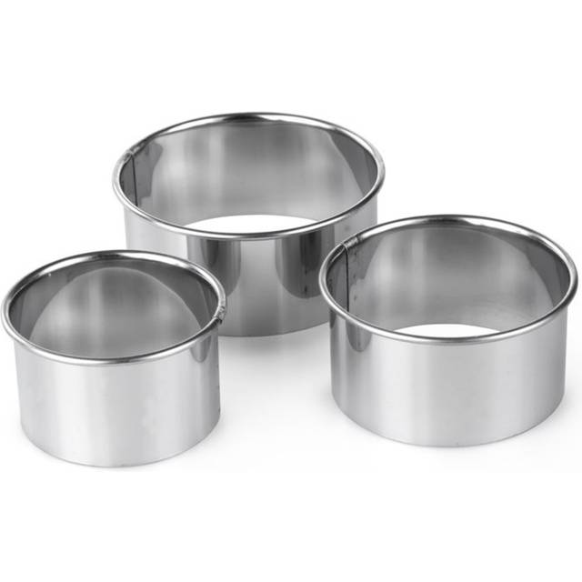 Tala Stainless Steel Round Cookie & Pastry Cutters, Set of 3