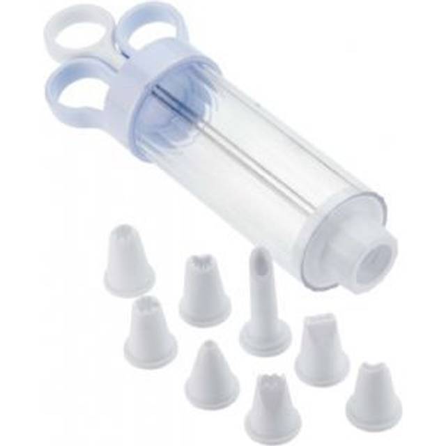 Chef Aid 10e99889 Icing Syringe With 8 Nozzles, White -  icing syringe nozzles 8 chef aid 10e99889 white