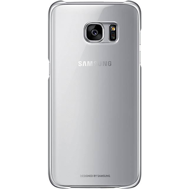 Samsung Galaxy S7 Edge genomskinlig baksida skyddande fodral skydd – transparent med metalliska hörn