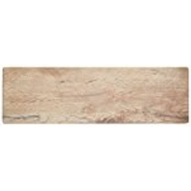 "We Love Summer" Rectangular Melamine Wood-Effect Food Serving Platter - Brown