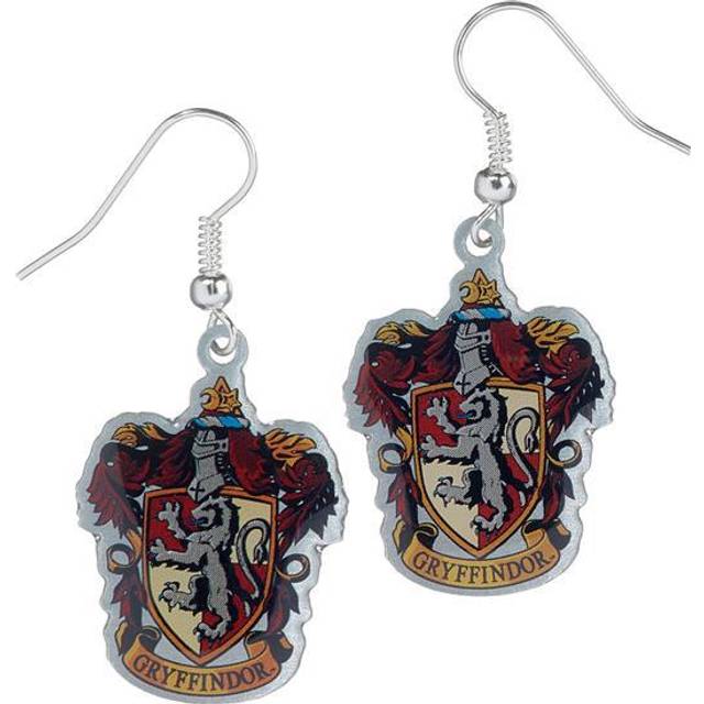 Harry Potter Silver Plated Gryffindor Crest Earrings