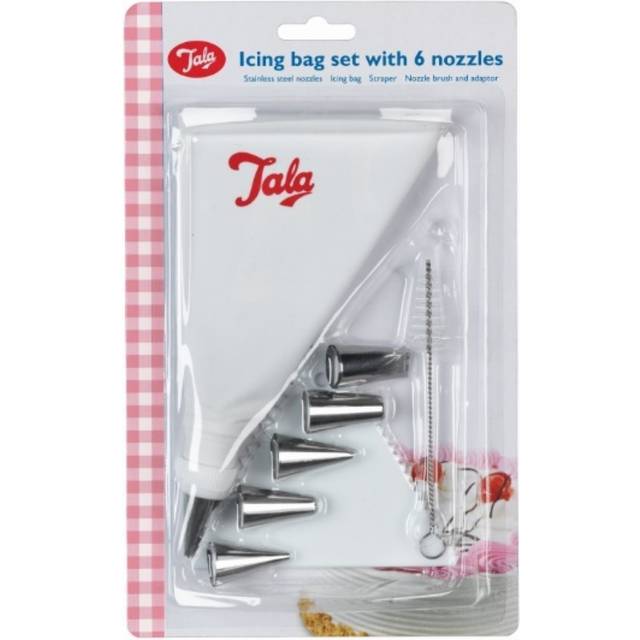 Icing Bag Set With 6 Nozzles -  icing bag set tala 9piece nozzles