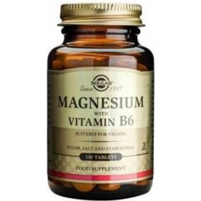 Magnesium oxid with Vitamin B6 100 tabletter - Solgar