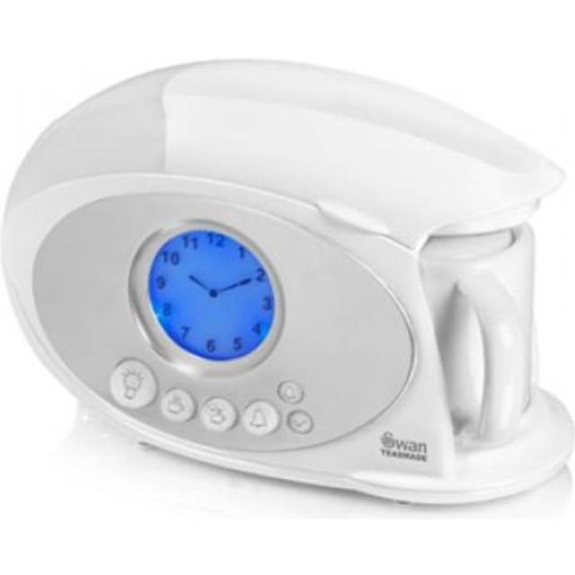 Swan stm200n teasmade - rapid water boiler, reading light and lcd analogue clock