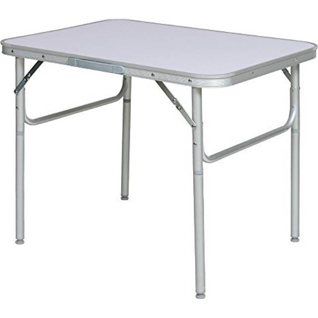 Tectake 55cm Aluminium Foldable Camping Table with Transport Bag - Grey, Grey