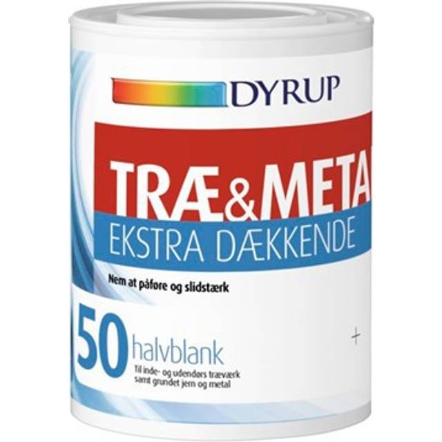 Dyrup Træ & Metal 50 Ekstra Dækkende Sort - 0,75lt ✓ På lager - klar til levering og afhentning