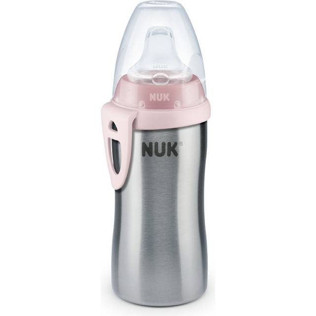 NUK Active Cup 10255353 småbarns dricksflaska, 215 ml, silver