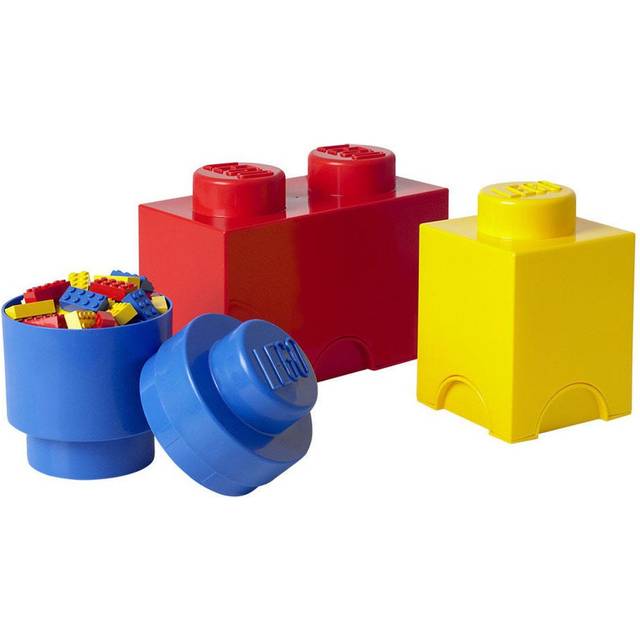 LEGO Storage Brick multi-pack - 3 olika förvaringsklossar - red, blue, yellow