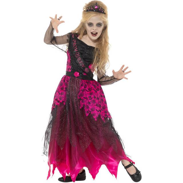 Smiffy's 48136s Deluxe Gothic Prom Queen Costume (small) -  girls deluxe halloween pink black prom queen dress costume tiara smiffys 48136