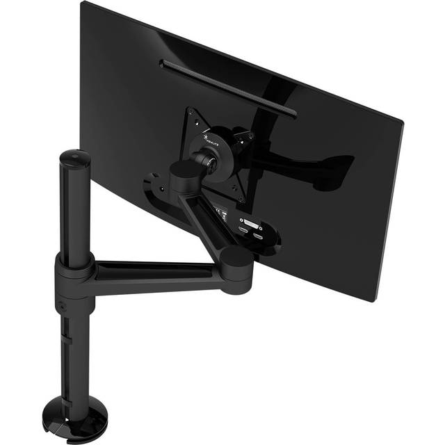 Dataflex VIEWLITE Monitor Arm | Height Adjustable | Two Stabilising Arms | Black - black