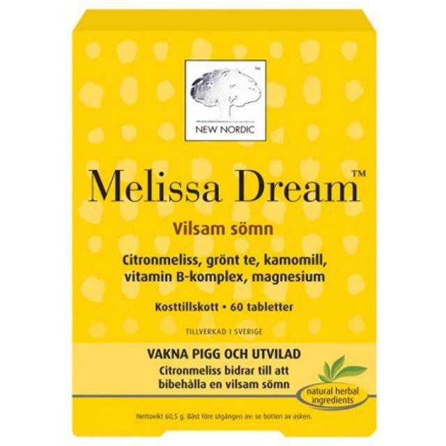 New Nordic Melissa Dream Kosttillskott 60 st