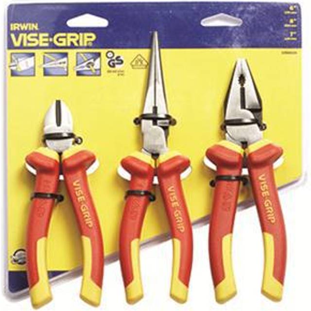 Irwin 10505519 Vice Grip 3 Piece VDE Plier Set