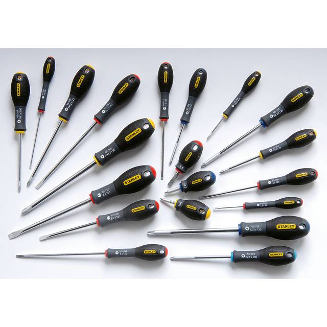 STA562572 20 Piece FatMax Cased Screwdriver Set Soft Grip 5-62-572 - Stanley
