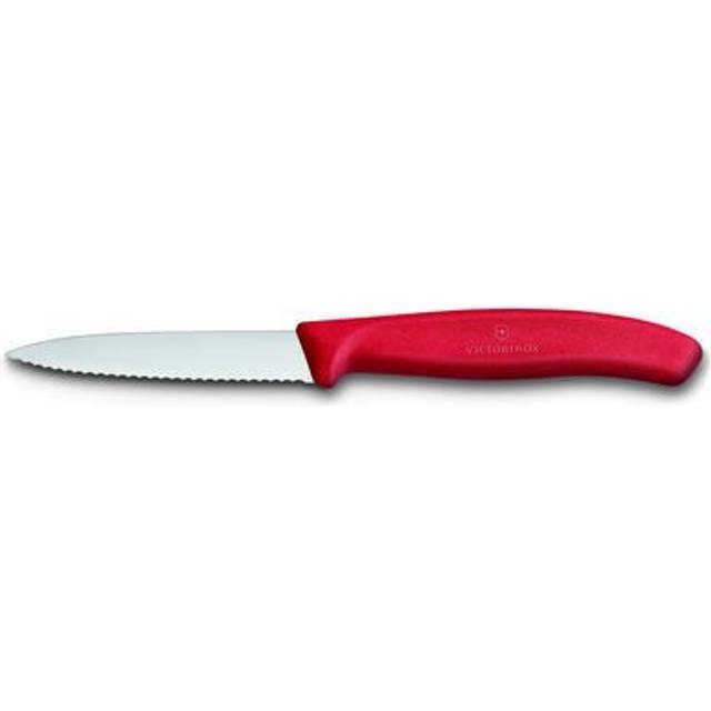 Victorinox Paring Knife Pointed Tip Serrated Edge 8cm Red