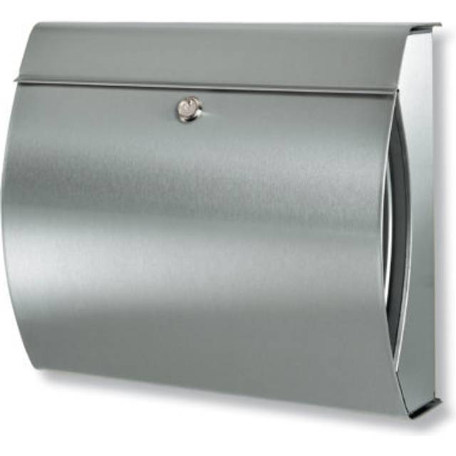 Verona Galvanised Steel Wall Mounted Lockable Weatherproof Post Box & Intergrated Newspaper Holder - Anthracite (Large)