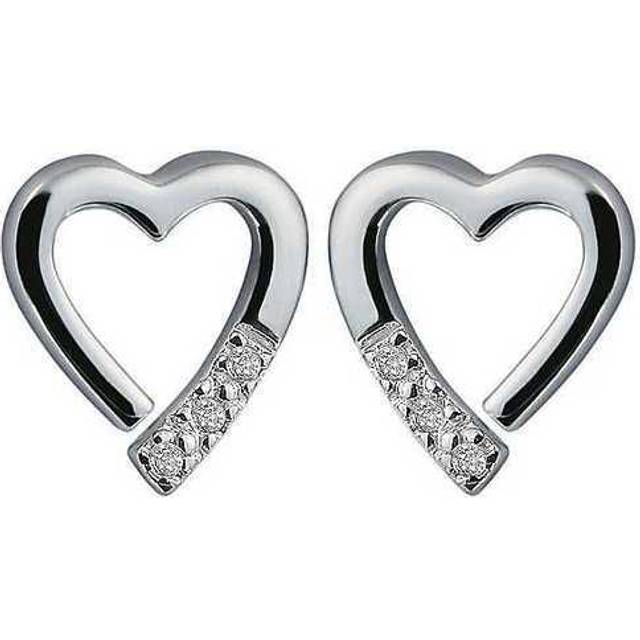 Hot Diamonds Romantic Heart Stud Earrings, One Colour, Women