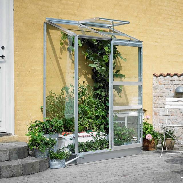 Halls Greenhouses Wall Garden 24 0.9m² 4mm Aluminium Polycarbonat