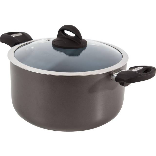 Tower T80304 Cerasure Casserole Dish with Lid 24 cm, Non Stick and Easy Clean, Graphite