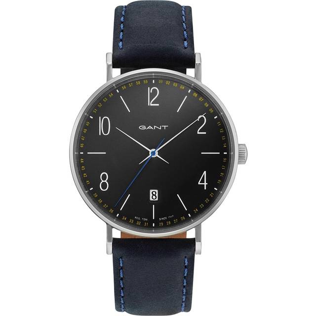 GANT herr analog kvartsklocka med läderarmband GT034003