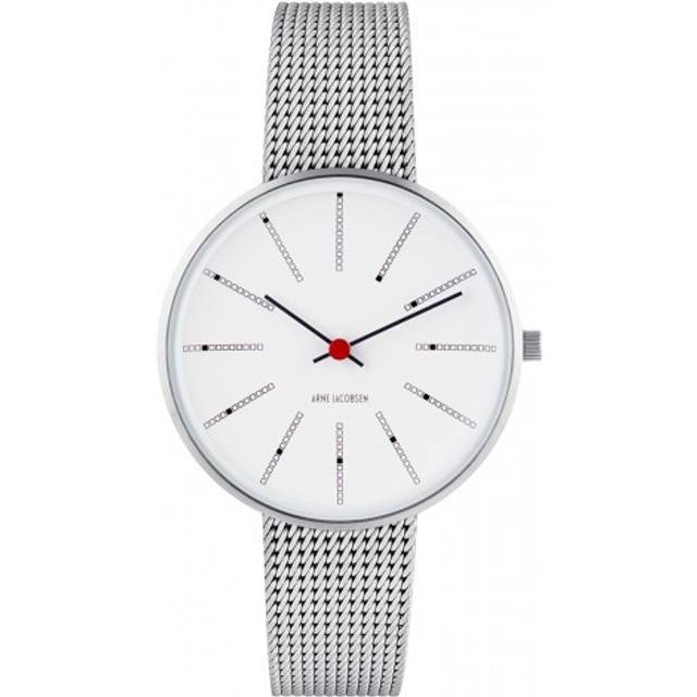 Arne Jacobsen Bankers Watch Ø34 Unisexur i stål med mesh lænke
