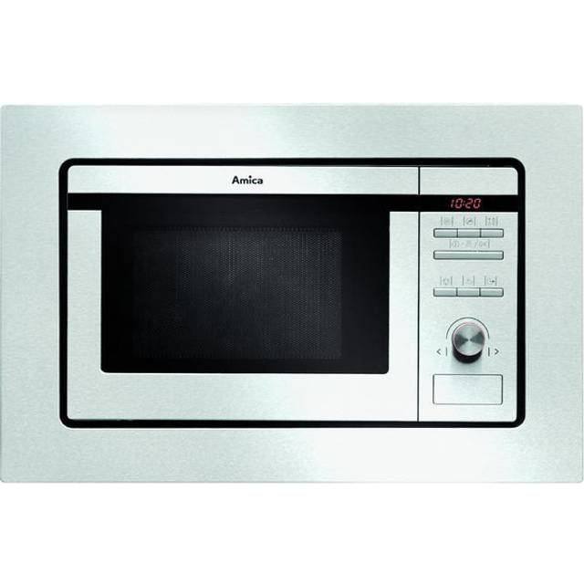 Amica Integrated Microwave Oven & Grill in Stainless Steel 800W 20L - AMM20G1BI