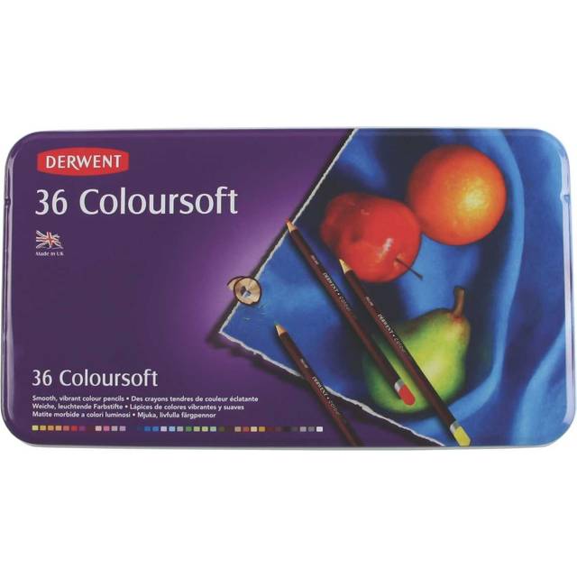 Derwent Coloursoft Tin Set of 36
