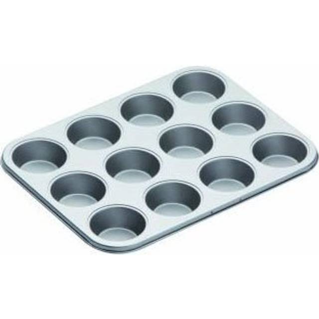 Non-Stick Twelve Hole Bake Pan 35x27cm, Card Insert - Mid Grey - One Size