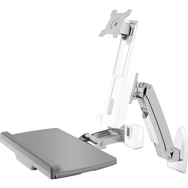 ICY BOX IB-MS600-W väggfäste för en bildskärm upp till 24 tum (61 cm) skärmdiagonal med tangentbord och musplatta