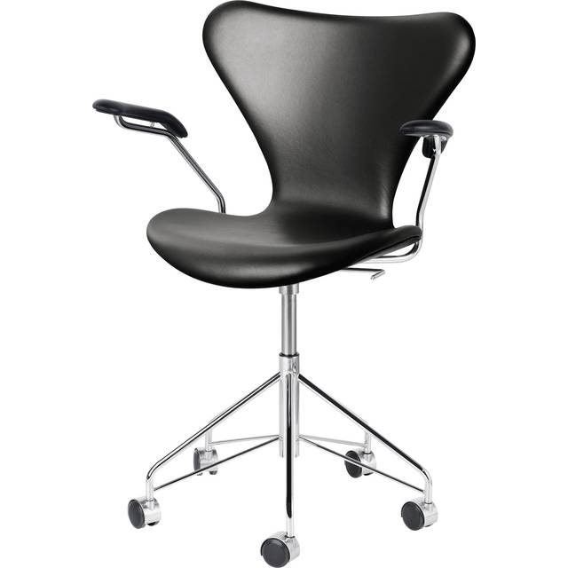 Series 7 3217 Swivel Armchair - Black Coloured Ash