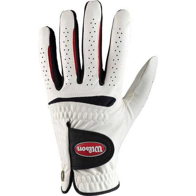 Wilson Feel Plus Leather Golf Glove White / Left Handed Golfer / S