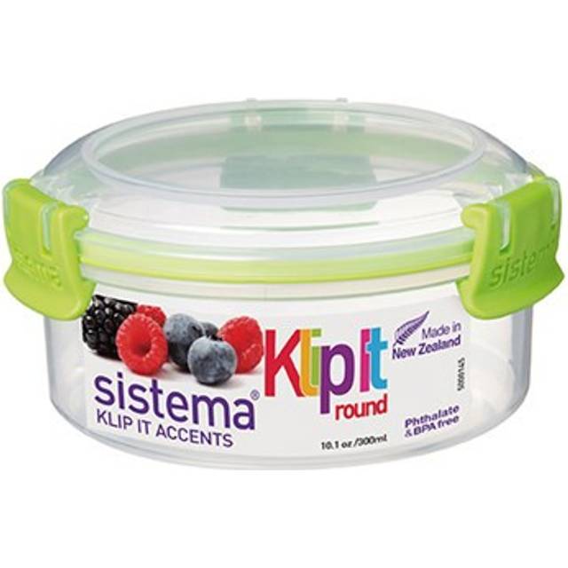 Sistema KLIP IT Round Food Storage Container, Blue Clips, 300 ml