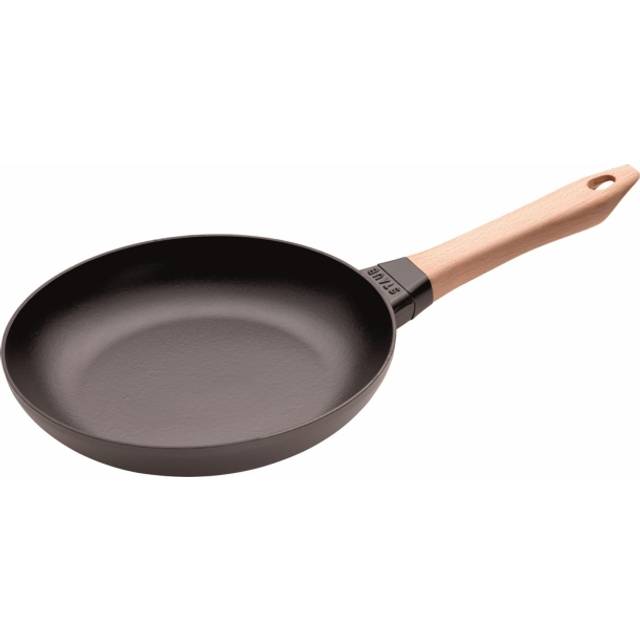 Staub Pans 24 cm Cast iron Frying pan with wooden handle black - 9.50inch