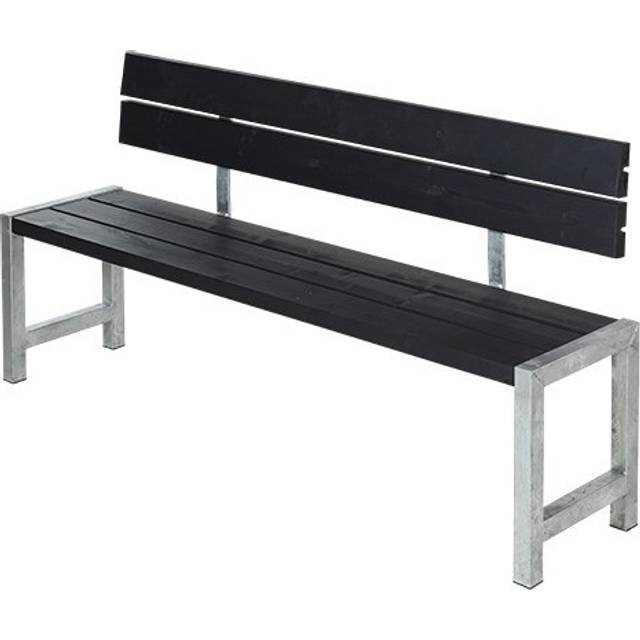 Trädgårdsbänk Tryckimpregnerat Med Ryggstöd 176Cm Trä