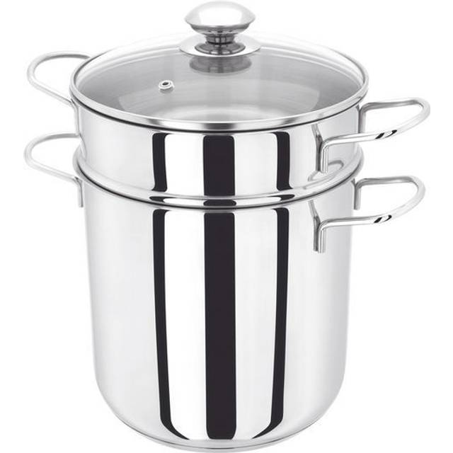 Judge, Speciality Cookware - Pasta Pot with Glass Lid - Silver (5.2L)
